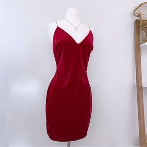 Red Velvet Mini Dress